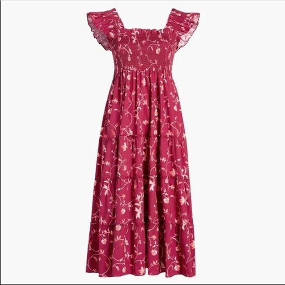 Hill House Dresses & Skirts - Hill House Ellie Nap Dress in Burgundy Botanics